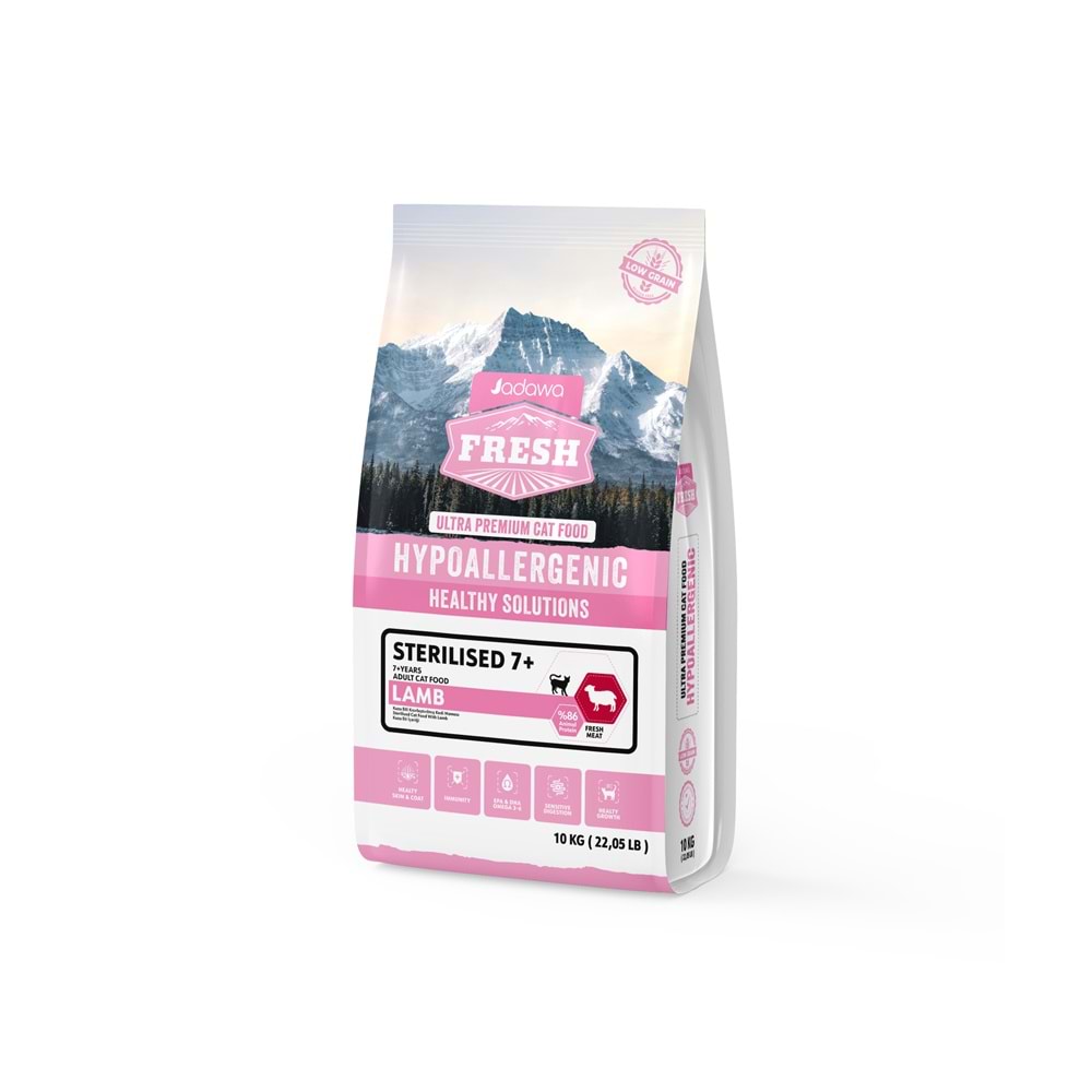 Fresh Ultra Premium Hipoalerjenik Kuzulu 7 Yaş Üzeri Kedi Maması 10 KG