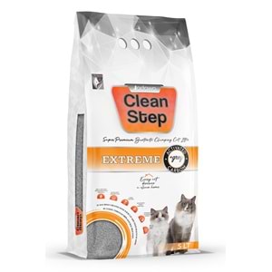 Clean Step Extreme Aktif Karbonlu Süper Güçlü Topaklanan Kokusuz İnce Tane Bentonit Kedi Kumu 5 LT