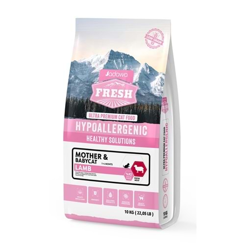 Fresh Ultra Premium Hipoalerjenik Kuzulu Anne ve Yavru Kedi Maması 10 KG