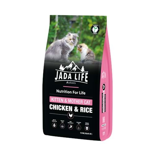 Jada Life Tavuklu Yavru ve Anne Kedi Maması 12 KG